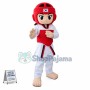 Teen Girl Athlete of Japanese Karate Mascot Costume