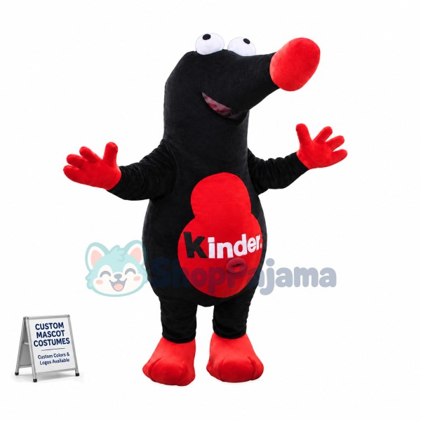 Black Funny Mole Mascot Costume