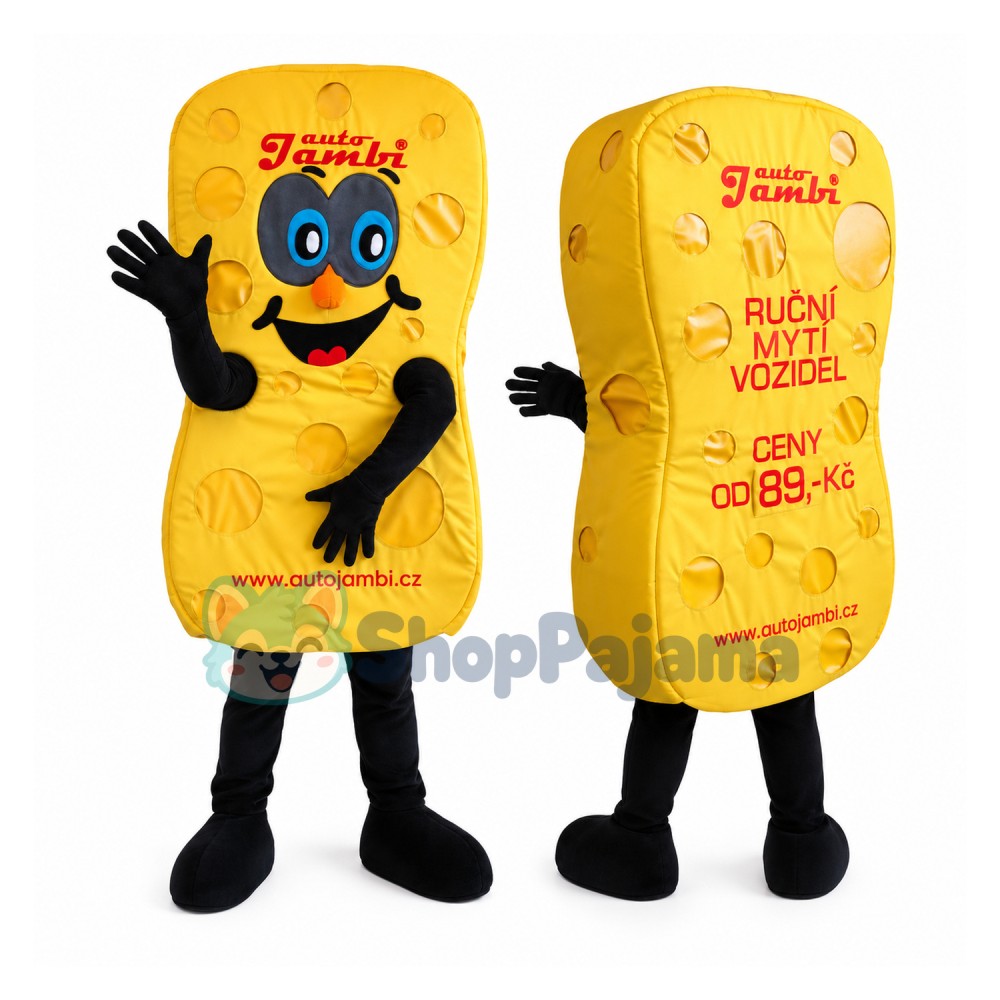 Scrubbing Sponge Mascot Costume for Automated Car Dealer