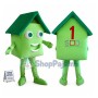 Green Meadow Eco-friendly House Mascot Costume