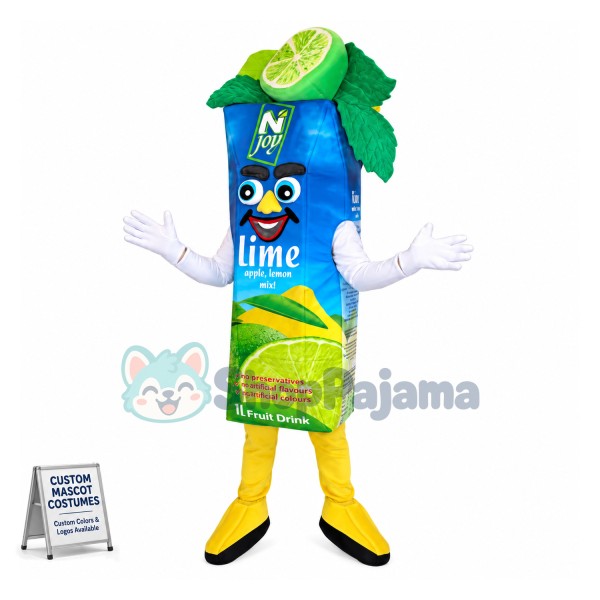 Boxed of Lime Juice Mascot Costume