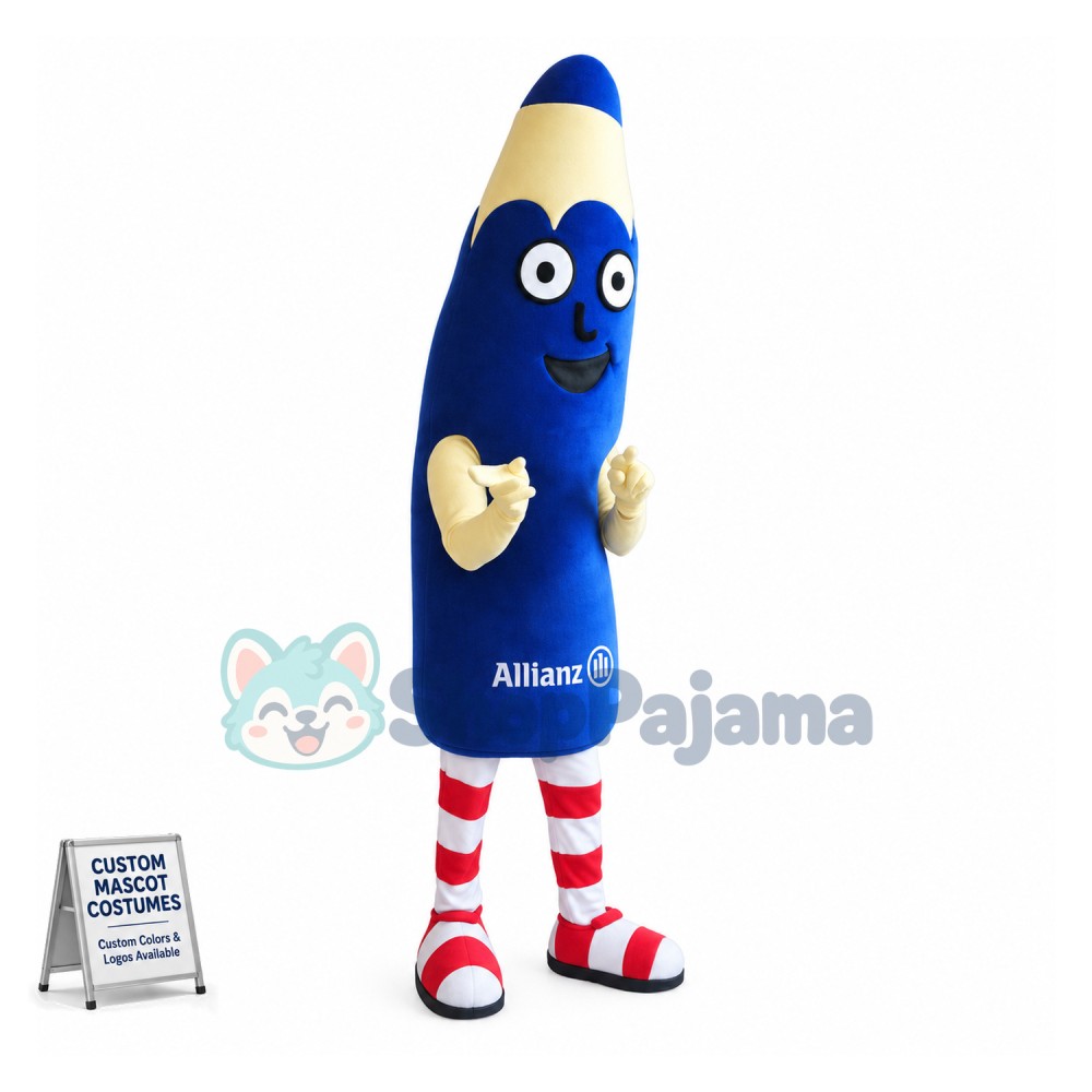 Blue Pencil of Insurance Global Group Mascot Costume