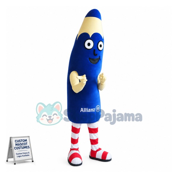 Blue Pencil of Insurance Global Group Mascot Costume
