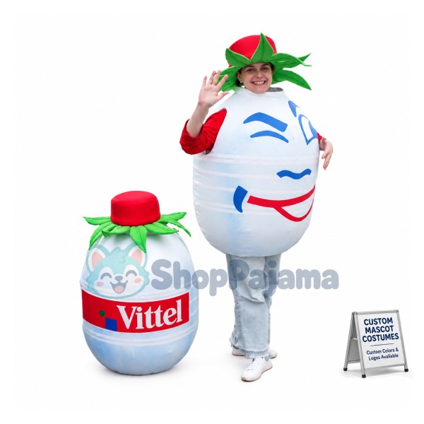Strawberry-flavored Lactic Acid Bacteria Milk Mascot Costume