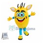 The Flat Doll With Ears Cartoon Mascot Costume