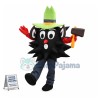 Black Hedgehog Holding the Hammer Mascot Costume