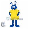 Blue Lazy Bunny In One Piece Mascot Costume
