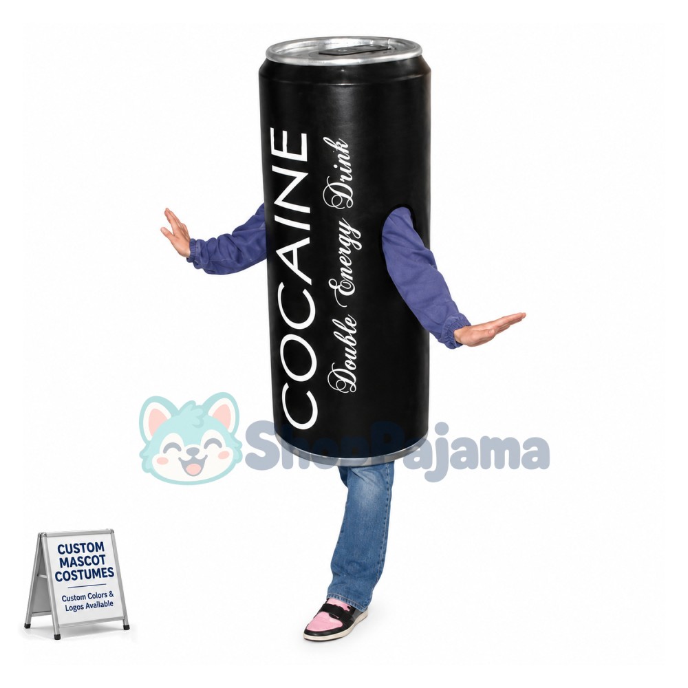 Can of Cocaine Energy Drink Mascot Costume
