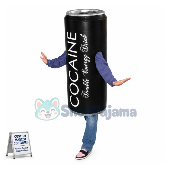 Can of Cocaine Energy Drink Mascot Costume