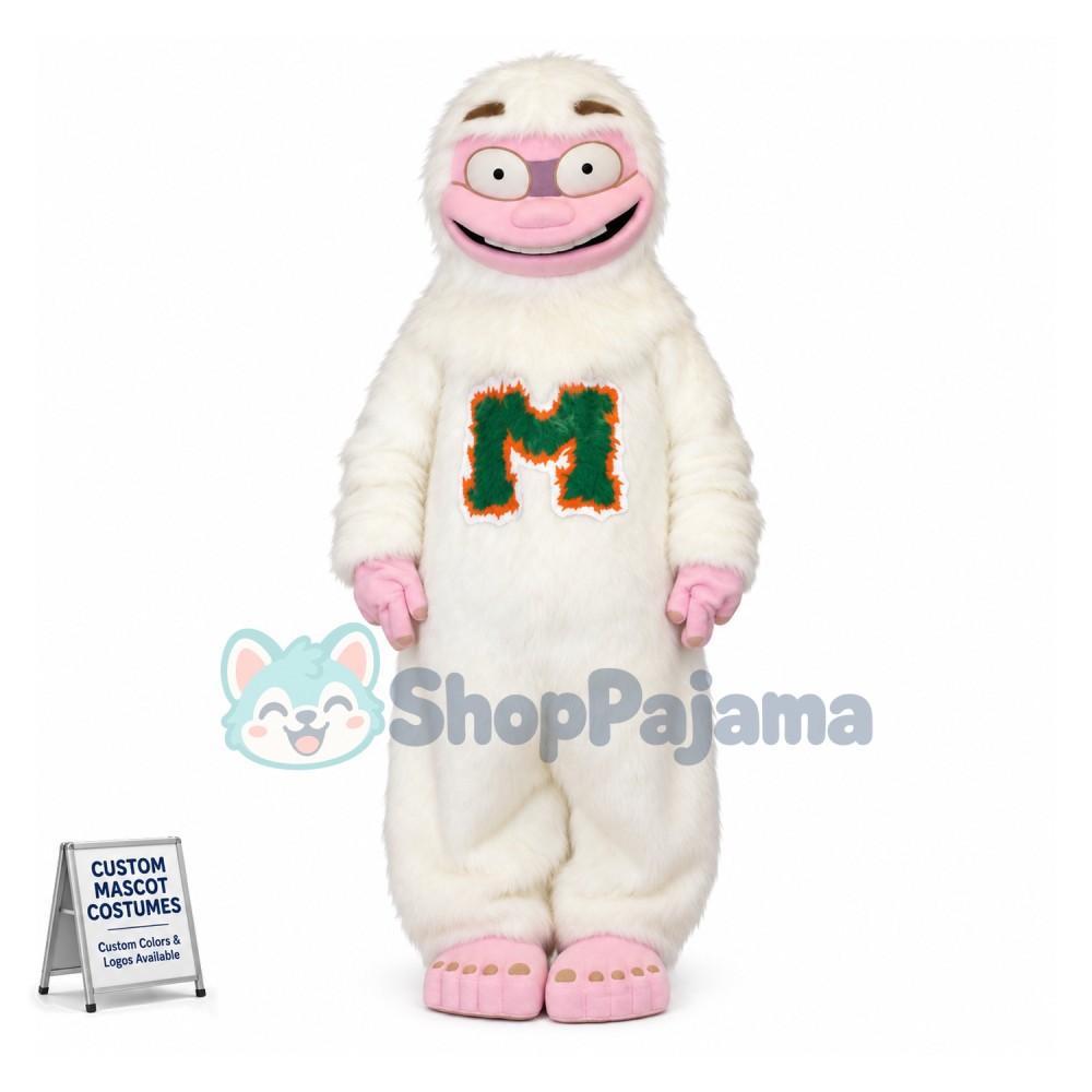 The Awkwardly Smiling Long-haired Ape Mascot Costume