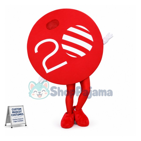 Eye-catching Red Restriction Sign Mascot Costume