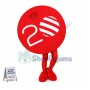 Eye-catching Red Restriction Sign Mascot Costume