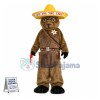 Veteran Gunner Brown Bear Mascot Costume