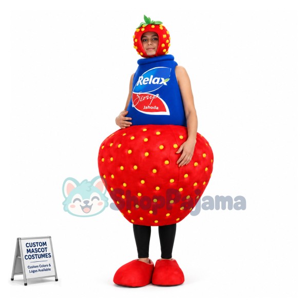 Strawberry-flavored Soothing Drink Mascot Costume