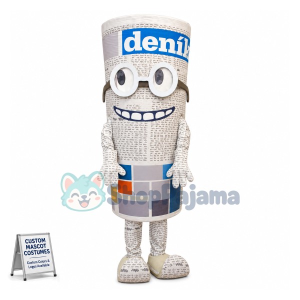 Typeset English Briefing Cartoon Mascot Costume