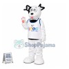 White Stray Dog of Pet House Mascot Costume