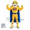 Yellow Superman of Design Studio Mascot Costume