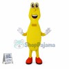 Pleased The Slim Yellow Snail Mascot Costume
