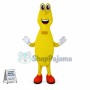 Pleased The Slim Yellow Snail Mascot Costume