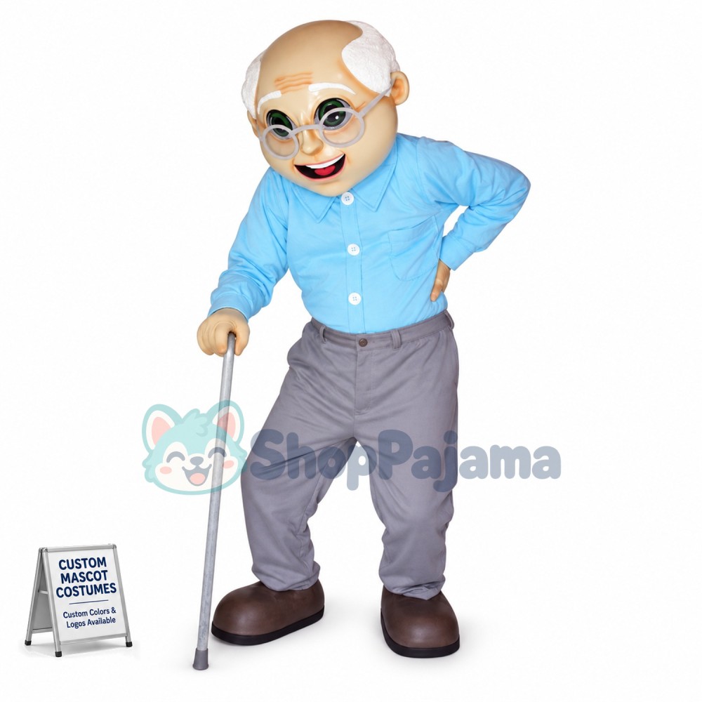 Elderly Couple With Limited Mobility Mascot Costume