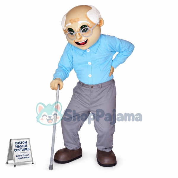 Elderly Couple With Limited Mobility Mascot Costume