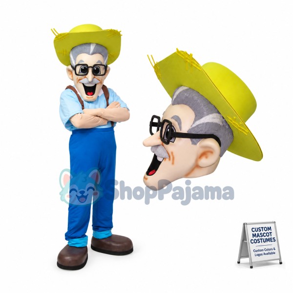 The Harvest Fisherman Grandpa Mascot Costume
