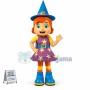 Wizard Girl Mascot Costume for Halloween Party