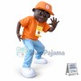Black Boy With Information Sign Mascot Costume