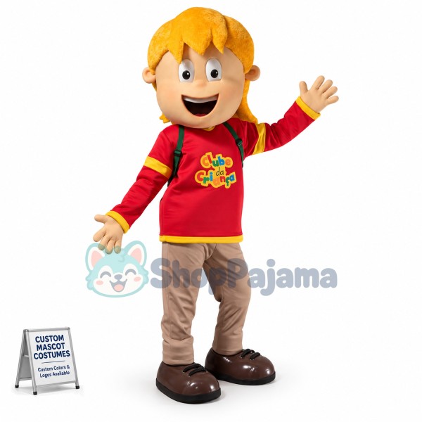 Blond Boy of International Kindergarten Mascot Costume