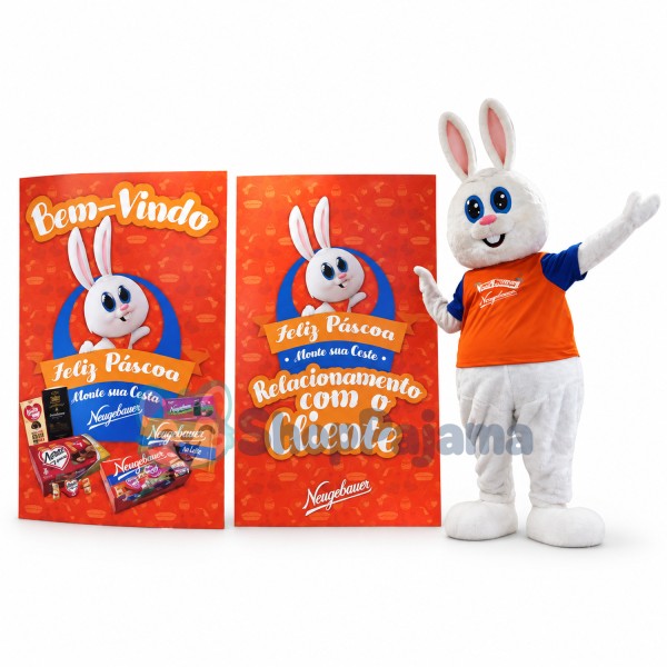 Welcome Rabbit Mascot Costume for Fair