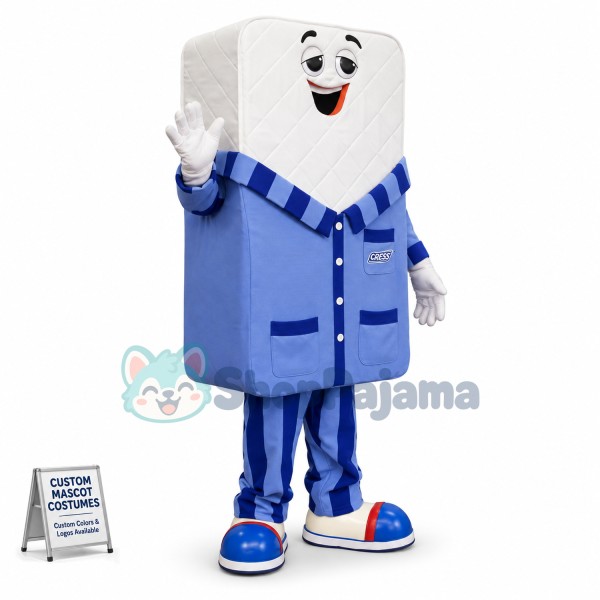 Comfortable Mattress Wrapped In pajama Mascot Costume