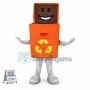 Recyclable Orange Trash Can Mascot Costume