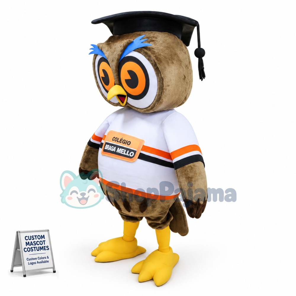 The Knowledgeable Doctor Owl Mascot Costume