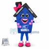 Blue House Mascot Costume for Architectural Project