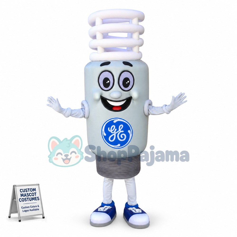 Threaded Energy-saving Bulb Mascot Costume