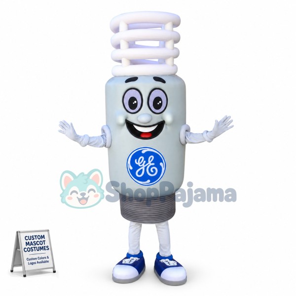 Threaded Energy-saving Bulb Mascot Costume