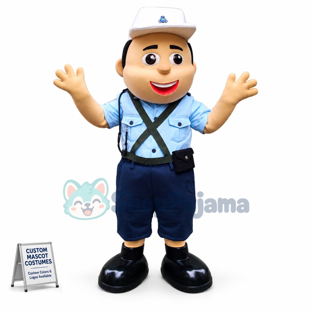 Commanding The Traffic Police Mascot Costume