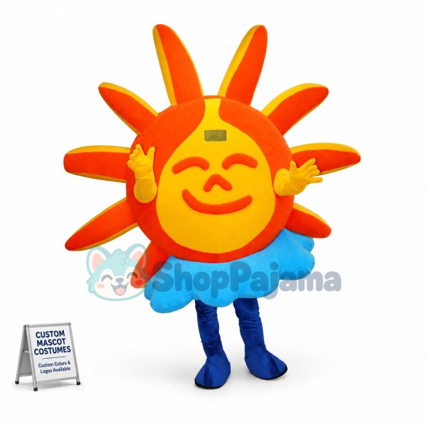 The Sun Above Clouds Cartoon Mascot Costume