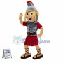 Young Soldier In Armor Mascot Costume