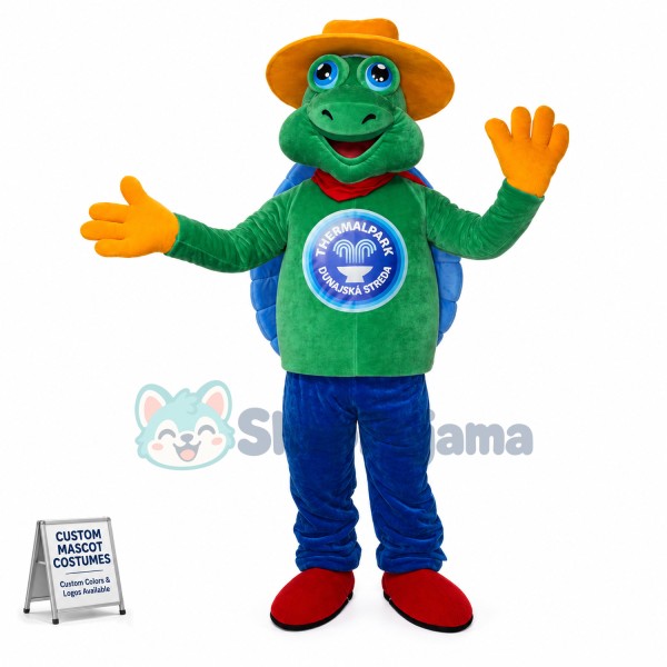 Tourist Guide Turtle of Geothermal Park Mascot Costume