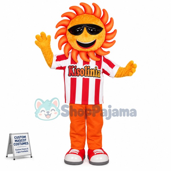 Sun Doll Wearing Sunglasses Cartoon Mascot Costume