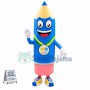 Blue Pencil Mascot Costume For Stationery Store