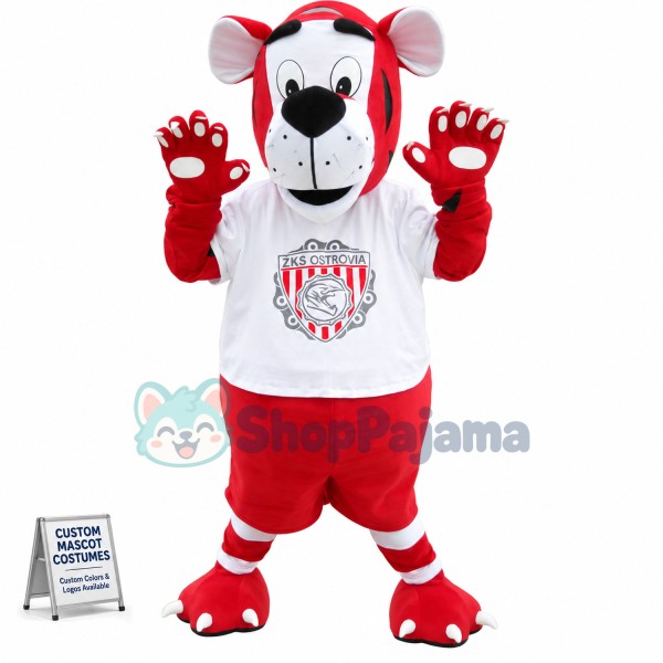 Tiger On The Dirt Motorcycle Race Mascot Costume