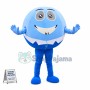 The Laughing Cartoon Light Blue Ball Mascot Costume
