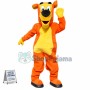 Adult Orange & Yellow House Dog Mascot Costume