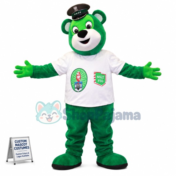 The Guide Green Bear Mascot Costume