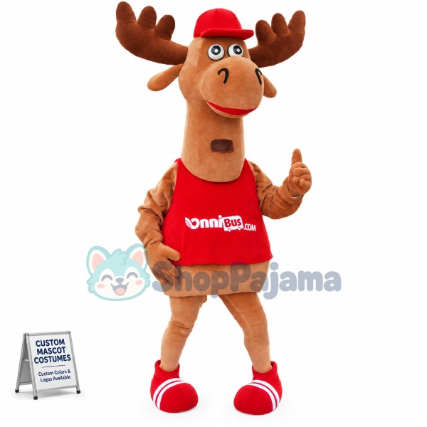 The School Bus Driver Moose Mascot Costume