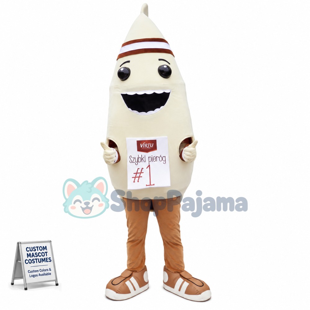 Thick Brown Eyebrow Pencil Mascot Costume