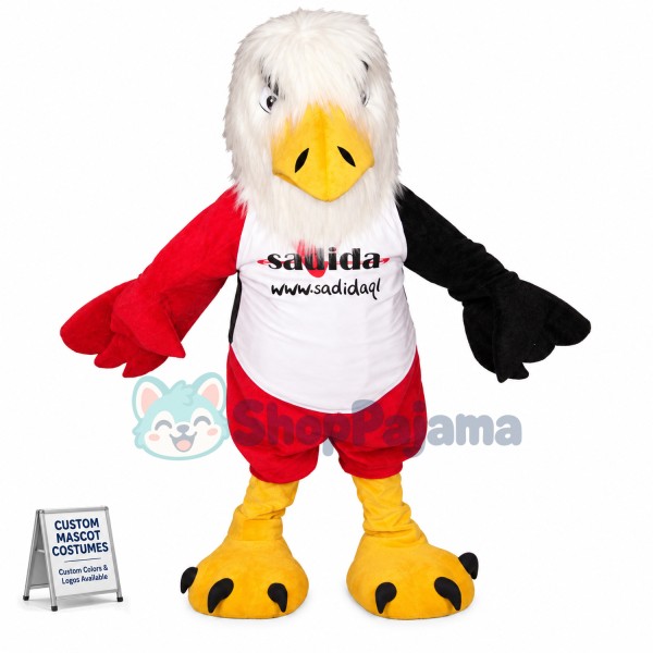 The Fierce Look Color-blocked Eagle Mascot Costume