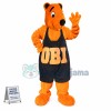 Brown Bear In The Oversized Overalls Mascot Costume
